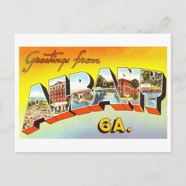 Vintage Greetings from Albany, Georgia Postcard (Front)