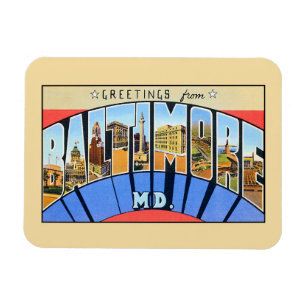 Vintage greetings from Baltimore MD. Magnet