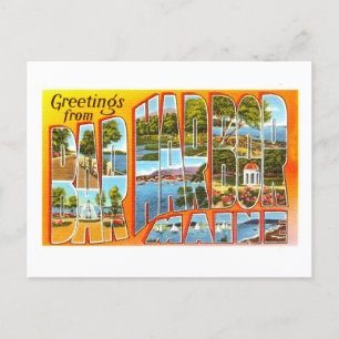 Vintage Greetings from Bar Harbour, Maine, Postcard