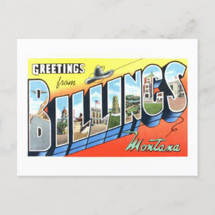 Vintage Greetings from Billings, Montana, Postcard