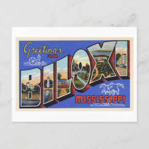 Vintage Greetings from Biloxi, Mississippi Postcard