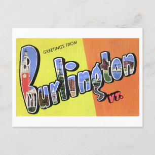 Vintage Greetings from Burlington, Vermont Postcard