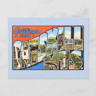 Vintage greetings from Catskill Mountains Postcard
