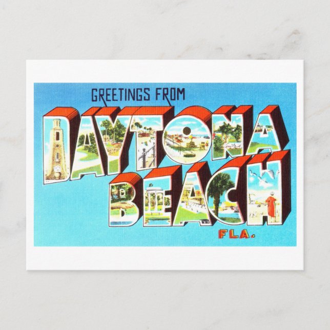 Vintage Greetings from Daytona Beach, Florida Postcard (Front)
