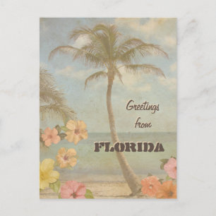 Vintage Greetings from Florida (customizable) Postcard