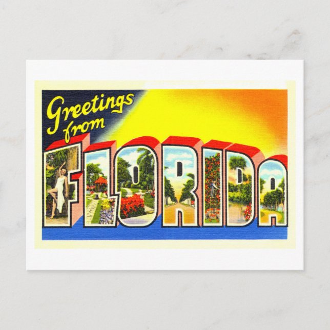Vintage Greetings from Florida Postcard (Front)