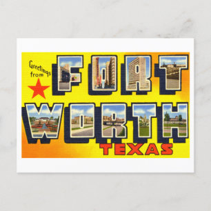 Vintage Greetings from Fort Worth, Texas, Postcard