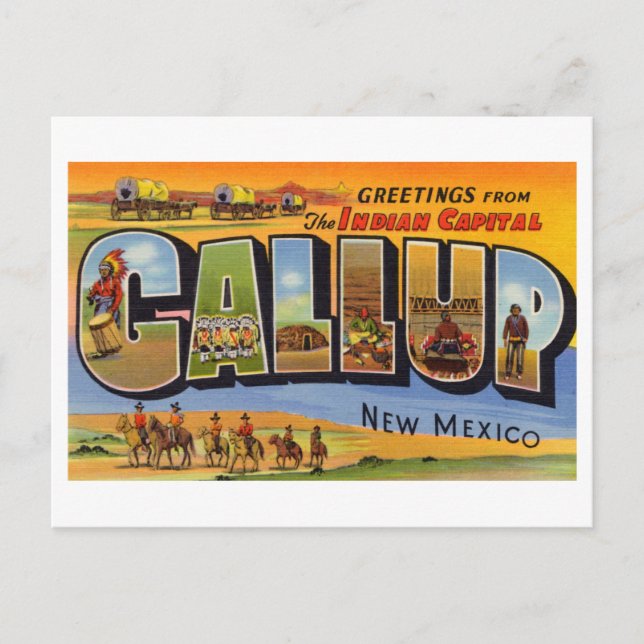 Vintage Greetings from Gallup, New Mexico Postcard (Front)