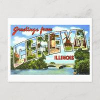 Vintage Greetings from Geneva, Illinois,