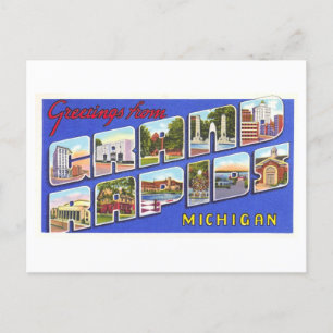 Vintage Greetings from Grand Rapids, Michigan Postcard