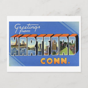 Vintage Greetings from Hartford, Connecticut Postcard