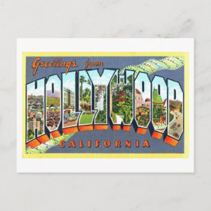 Vintage Greetings from Hollywood, California Postcard