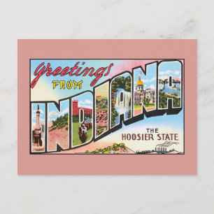 Vintage greetings from Indiana Postcard