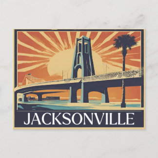 Vintage Greetings from Jacksonville Classic Retro Postcard
