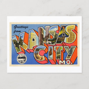 Vintage Greetings from Kansas City, Missouri Postcard