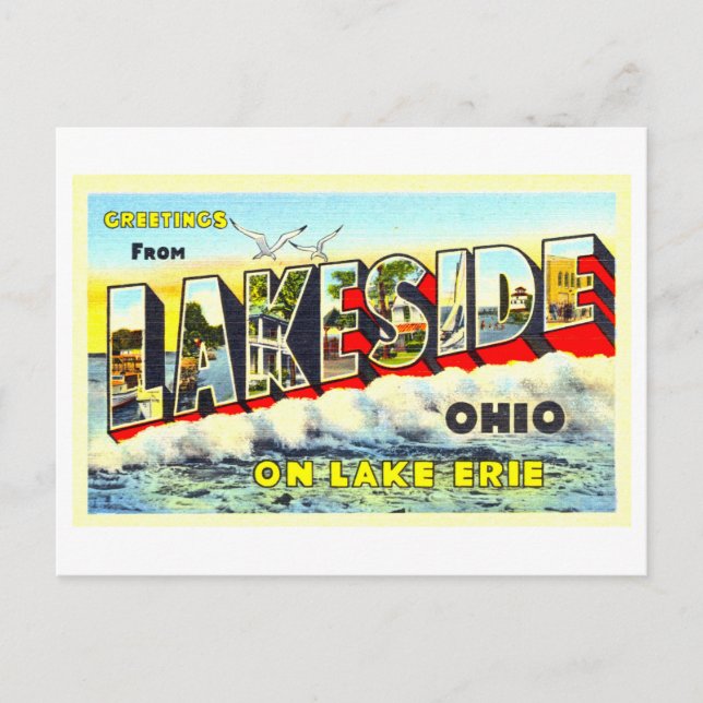 Vintage Greetings from Lakeside, Ohio, Postcard (Front)