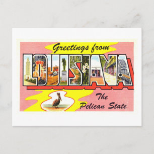 Vintage Greetings from Louisiana Postcard