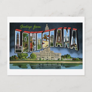 Vintage Greetings from Louisiana Postcard