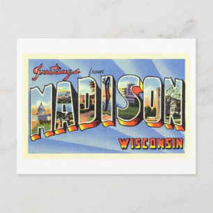 Vintage Greetings from Madison, Wisconsin Postcard