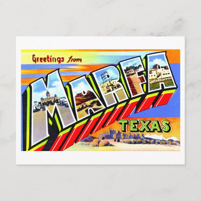 Vintage Greetings from Marfa, Texas, Postcard (Front)