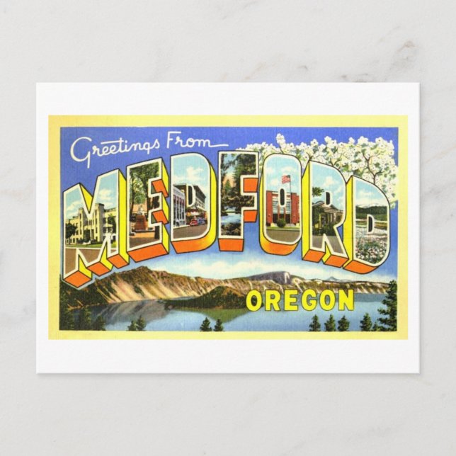 Vintage Greetings from Medford, Oregon Postcard (Front)