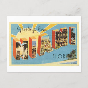 Vintage Greetings from Miami, Florida Postcard