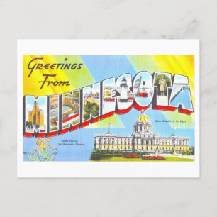 Vintage Greetings from Minnesota Postcard