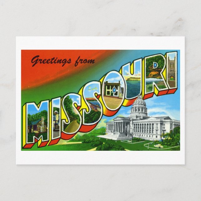 Vintage Greetings from Missouri Postcard (Front)