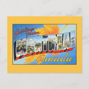 Vintage greetings from Montreal Canada Postcard