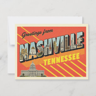 Vintage "Greetings from Nashville, Tennessee" Postcard