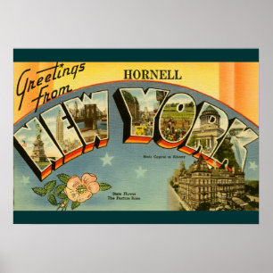 Vintage Greetings from New York Poster