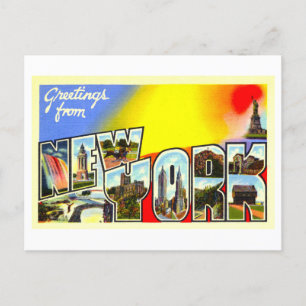 Vintage Greetings from New York State Postcard