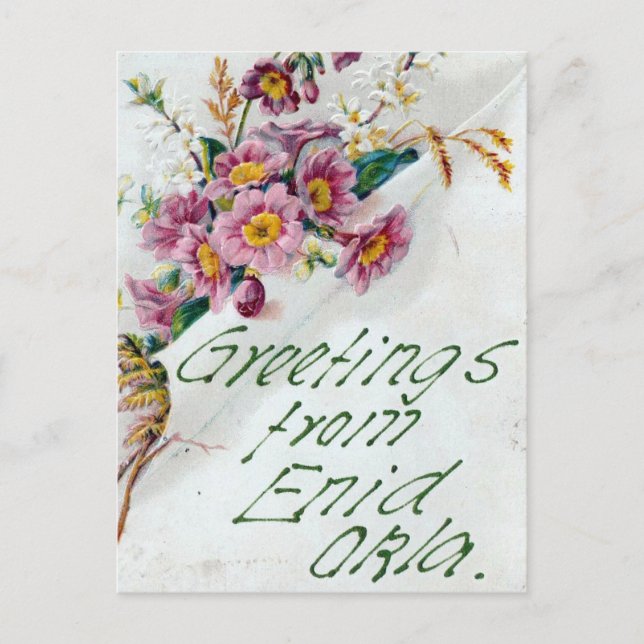 Vintage Greetings From Oklahoma Postcard (Front)