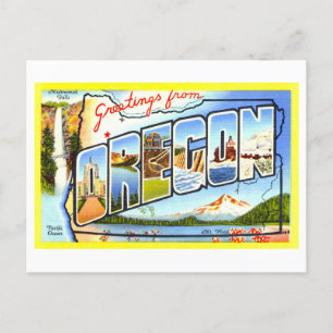 Vintage Greetings from Oregon Postcard