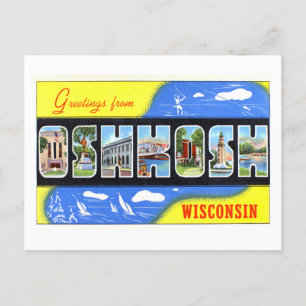 Vintage Greetings from Oshkosh, Wisconsin, Postcard