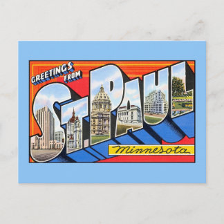 Vintage greetings from Saint (St.) Paul Minnesota Postcard