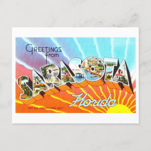 Vintage Greetings from Sarasota, Florida Postcard