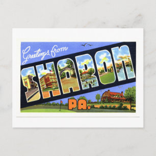 Vintage Greetings from Sharon, Pennsylvania, Postcard