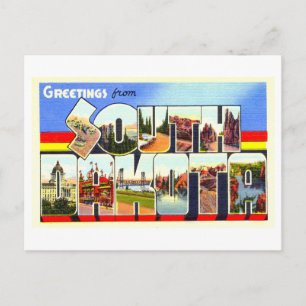 Vintage Greetings from South Dakota Postcard