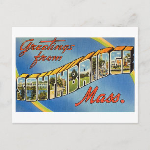 Vintage Greetings from Southbridge, Massachusetts Postcard