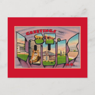 Vintage Greetings from St. Louis MO Postcard