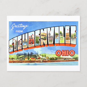 Vintage Greetings from Steubenville, Ohio, Postcard