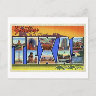 Vintage Greetings from Texas Postcard