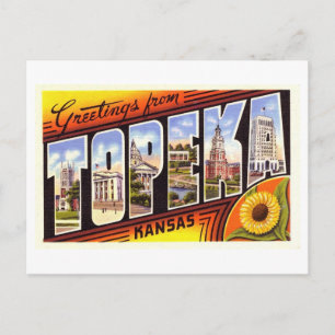 Vintage Greetings from Topeka, Kansas Postcard