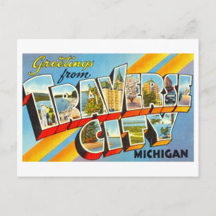 Vintage Greetings from Traverse City, Michigan Postcard