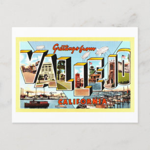 Vintage Greetings from Vallejo, California, Postcard