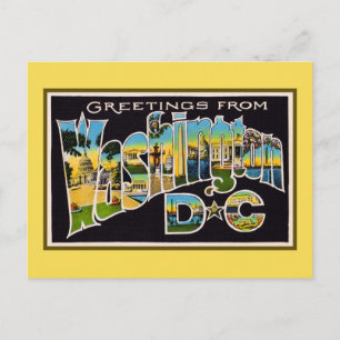 Vintage Greetings From Washington DC Postcard