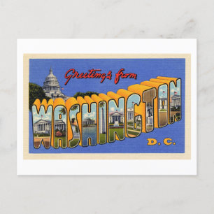 Vintage Greetings from Washington DC Postcard