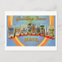 Vintage Greetings from Worcester, Massachusetts