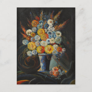 Vintage Gregor Perusek Flowers in a Vase Postcard